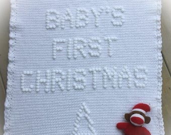 Baby s First Christmas Pattern - Baby Blanket Pattern