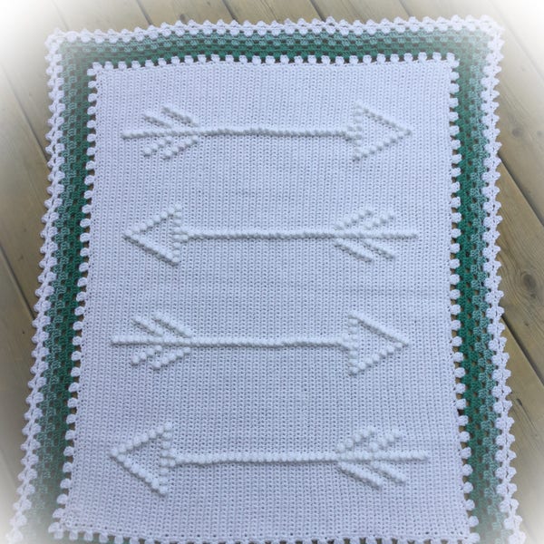 Four Arrows Crochet Baby Blanket Pattern - Baby Blanket Pattern - Blanket Pattern