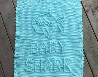 Baby Shark Crochet Baby Blanket Pattern - Baby Blanket Pattern - Blanket Pattern