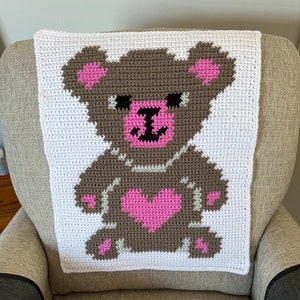 Crochet Teddy Bear Wall Hanging Pattern - Crochet Wall Hanging - Crochet Wall Decoration - Crochet Nursery Decor - Crochet Home Decor