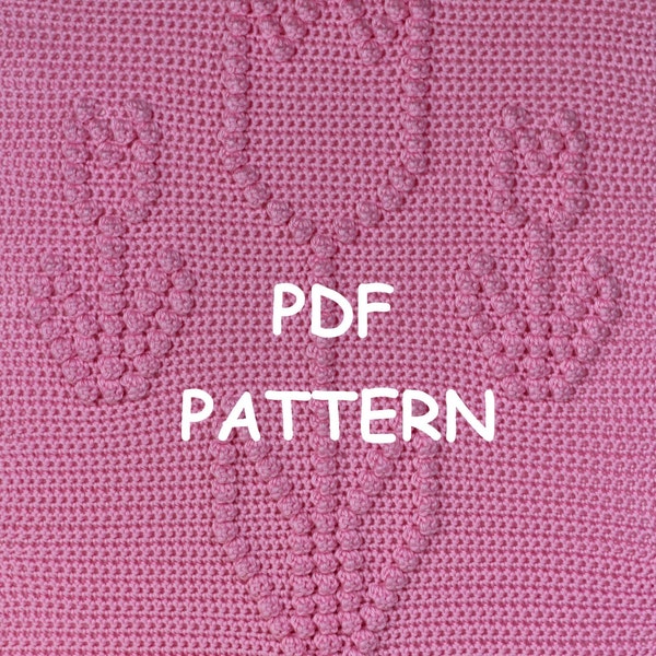 Motivo per coperta per neonati con fiori (tulipani) - Arazzo da parete - Coperta per neonati - Coperta per seggiolino auto