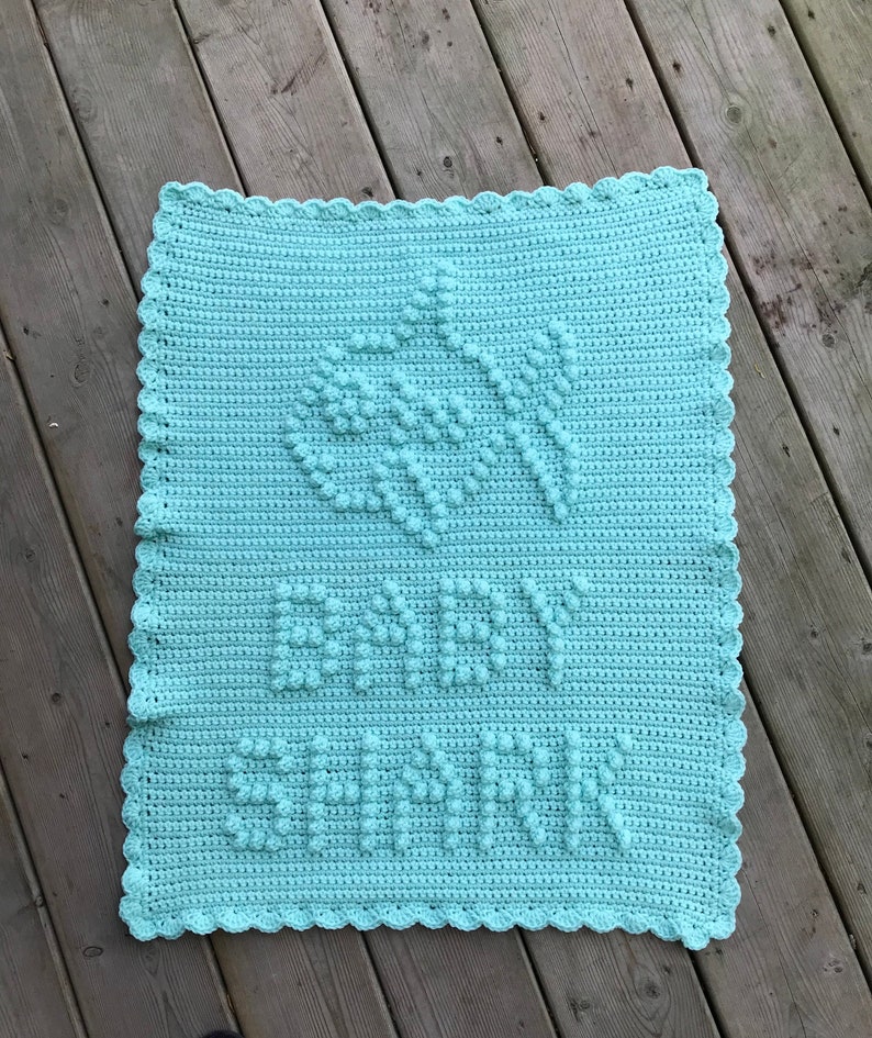 Baby Shark Crochet Baby Blanket Pattern Baby Blanket Pattern Etsy