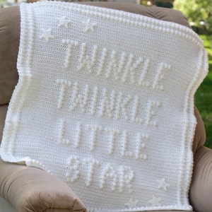 Twinkle Twinkle Little Star Crochet Baby Blanket Pattern Baby Blanket Pattern Blanket Pattern image 2