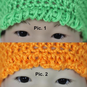 Crochet Baby Hat Pattern Cute Girl's Character Hat Pattern Crochet Baby Hat Photo Prop image 3