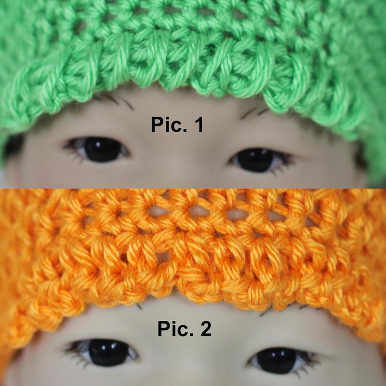 Crochet Baby Hat Pattern Cute Girl's Character Hat Pattern Crochet Baby Hat Photo Prop image 3