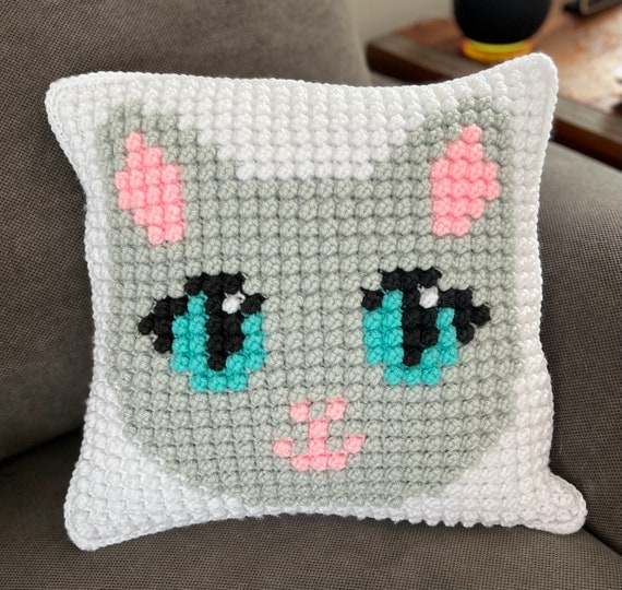 QUICK AND EASY Crochet Pillow Pattern Crochet Bobble Pattern Etsy