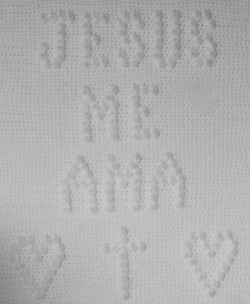 Jesus Me Ama Baby Blanket Pattern Christening Blanket Etsy