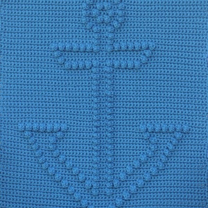 Anchor Crochet Baby Blanket Pattern Anchor Wall Hanging Baby Snuggle Blanket Car Seat or Stroller Blanket image 2