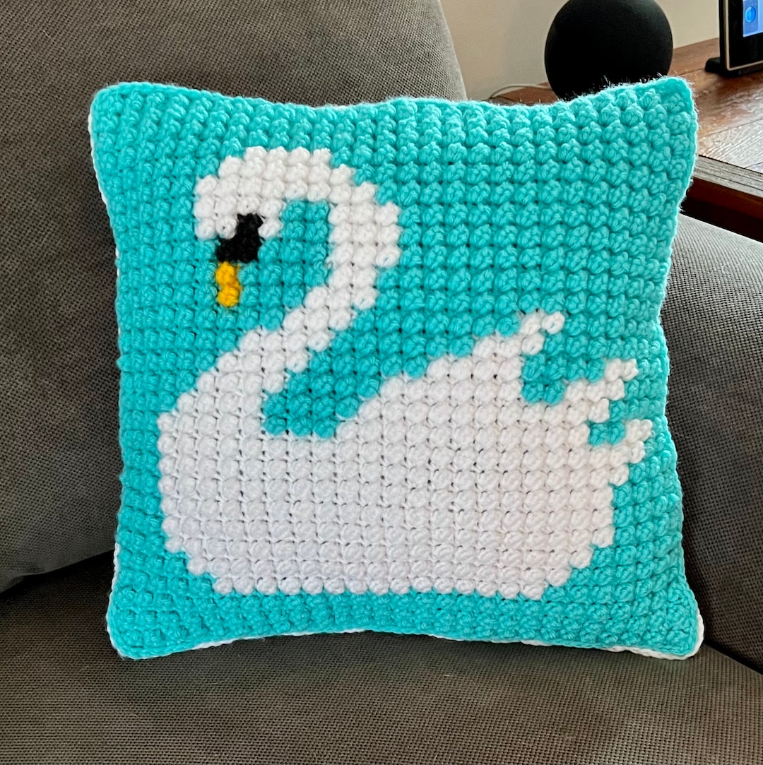 QUICK AND EASY Crochet Pillow Pattern Crochet Bobble Pattern Etsy