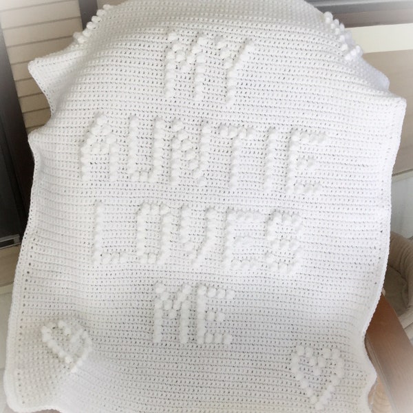 My Auntie Loves Me Crochet Baby Blanket Pattern - Baby Blanket Pattern - Blanket Pattern