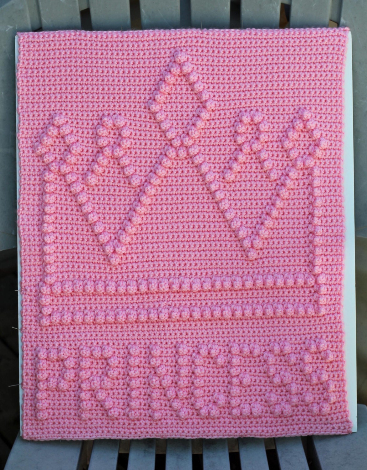 Princess Crown Baby Blanket Pattern Crochet Baby Security Etsy