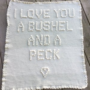 I Love You A Bushel And A Peck Crochet Baby Blanket Pattern Baby Blanket Pattern Blanket Pattern image 2