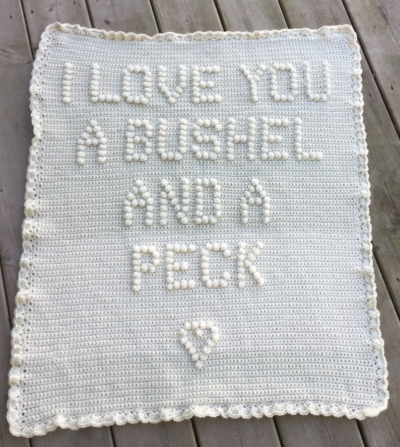 I Love You A Bushel And A Peck Crochet Baby Blanket Pattern Baby Blanket Pattern Blanket Pattern image 2