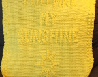 SOFORTIGER DOWNLOAD - You Are My Sunshine Babydecke Häkelmuster - Babydecke Muster - Decke Muster