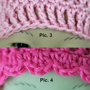 Häkeln Sie Baby Hut Muster niedliches Mädchen Charakter Hut Muster häkeln Baby Mütze Foto Prop Bild 4