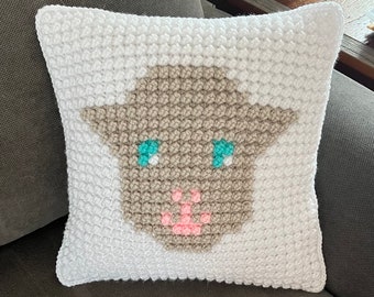QUICK AND EASY Crochet Pillow Pattern- Crochet Bobble Pattern - Single Crochet Bobble  Pattern - Crochet Pillow Cushion Pattern