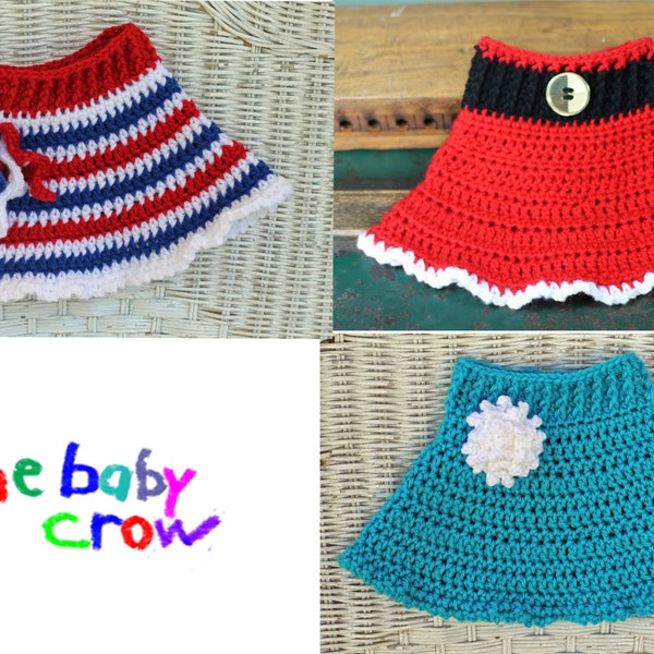 INSTANT DOWNLOAD - Versatile Crochet Baby Skirt Pattern - 3 Patterns in One