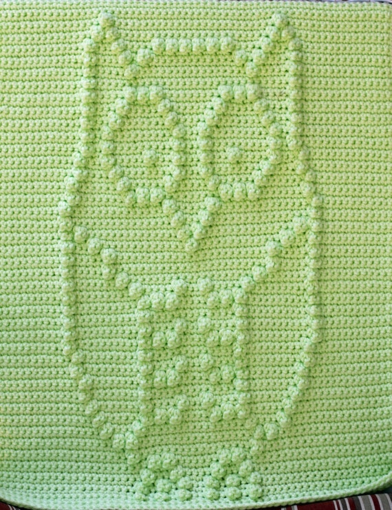 Hooty the Owl Baby Blanket Pattern Crochet Pattern Crochet