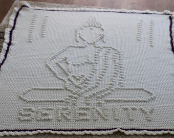 Serenity Buddha Afghan Pattern - Yoga Blanket Pattern - Zen Pattern