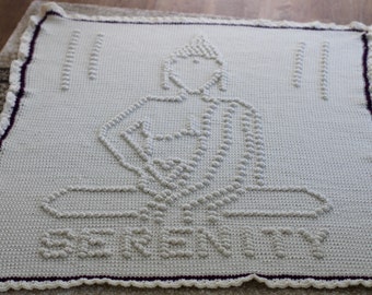 Serenity Buddha Afghan Pattern - Yoga Blanket Pattern - Zen Pattern