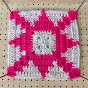 Colour Burst Granny Square Crochet Pattern - Baby Blanket Squares Pattern - Blanket Squares Pattern