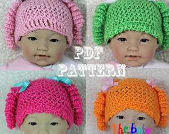 Crochet Character Hat Pattern – Baby Girl Photo Prop (PDF Pattern)