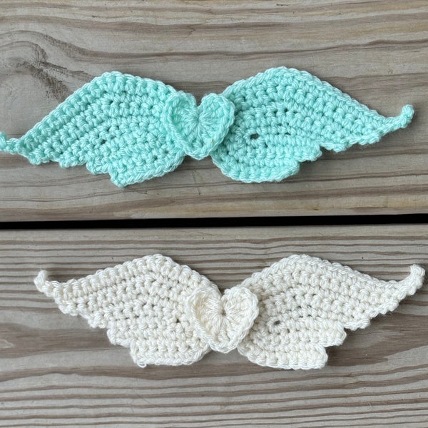 Crochet Angel Wings Pattern - Crochet Angel Wings and Heart Pattern - Crochet Wings Pattern