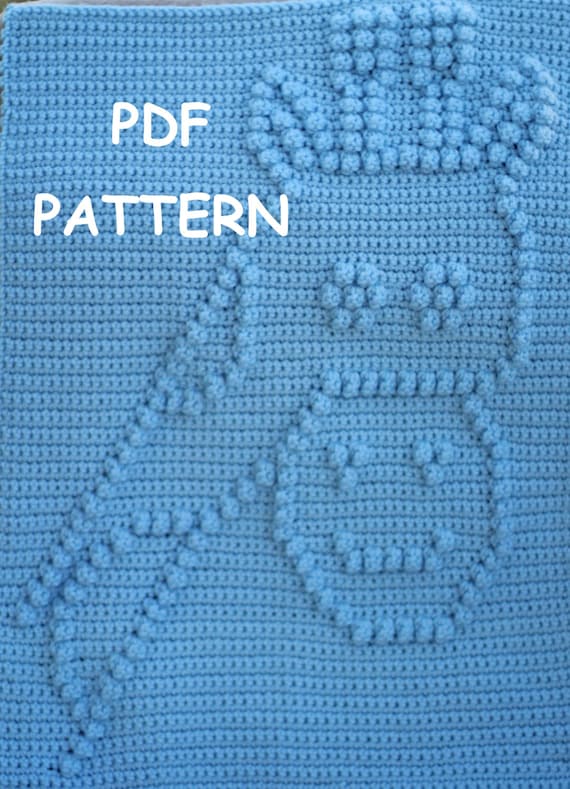 Crochet Pattern Crochet Baby Blanket Baby Snuggle Blanket Comical