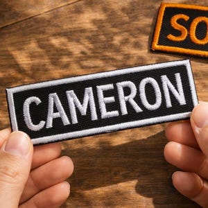 Custom Embroidered Name Patch – Iron On or Sew On Label