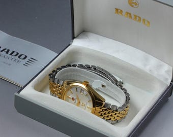 Near MINT RADO Golden Horse 633.3649.2 Date Silver Auto 35mm Men's Watch w/ Box
