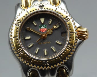 TAG Heuer S/el S95.208M Date Grey Dial Gold Silver Quartz 26mm Ladies Watch