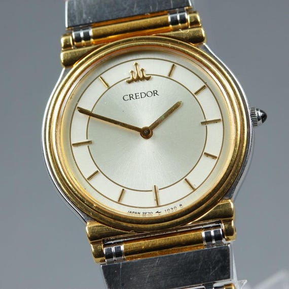 Near MINT SEIKO Credor 2F70-0140 Silver Quartz 23.3mm… - Gem