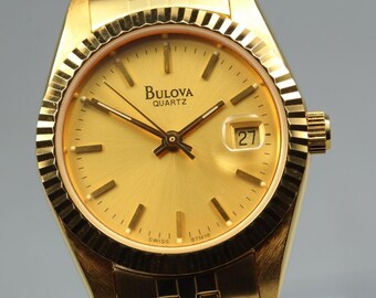 ブローバ レディース アールデコ ソリッド 14K (585) ホワイトゴールド 