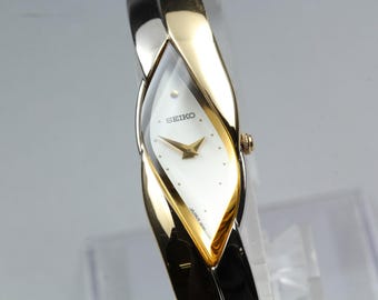 Montre Femme Seiko Rivoli Vintage - Cuir, Affichage Analogique Avec Date - Neuf Avec étiquettes
