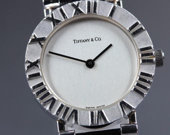 TIFFANY&Co. Atlas L0640 Silver Dial Roman SV925 Quartz 24mm Ladies Watch