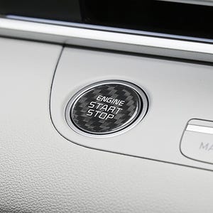 Torr kolfiber motor start-stopp knappskydd, Hyundai Elantra Sonata Tucson Sporty Mod
