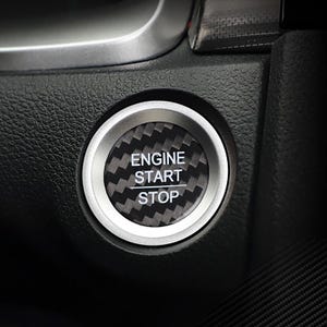 Startknappsskydd i äkta kolfiber till Honda Civic Accord CRV – JDM Trim Upgrade