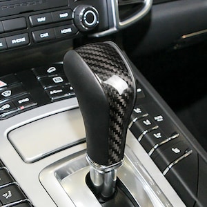 Real Carbon Fiber Gear Shift Knob Cover for Porsche Cayenne 2011-2016