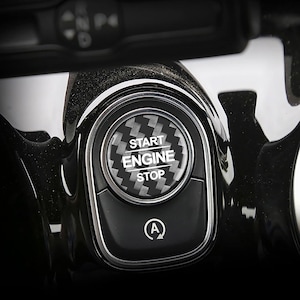 Afdekking startknop van koolstofvezel voor interieurbekleding Mercedes A B-klasse