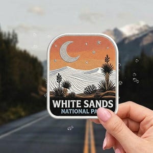 White Sands National Park New Mexico Desert Travel Souvenir Patch Sew On, Iron On, Hook And Loop