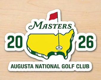 Masters 2026 Golf Sticker | Augusta National Golf Club Dated Vinyl Decal for Laptop Cooler