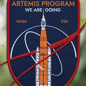 Artemis Program We Are Going Patch - Space Mission Embroidered Emblem for Jackets, Moon Landing Spirit DIY, Astronaut Gear, Iron on, Sew on
