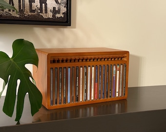 Vintage 80s - Ikea Boalt CD Rack, Wooden Storage Rack, Storage