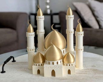 Lámpara LED de mezquita impresa en 3D: decoración islámica para el hogar, regalo para Ramadán y Eid, luz de noche de mesa