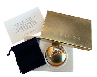 Vintage Estée Lauder Golden 2000 Millennium Crystals Powder  display picture 3