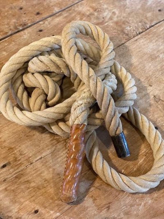 Vintage Gym Climbing Rope 15ft Long 