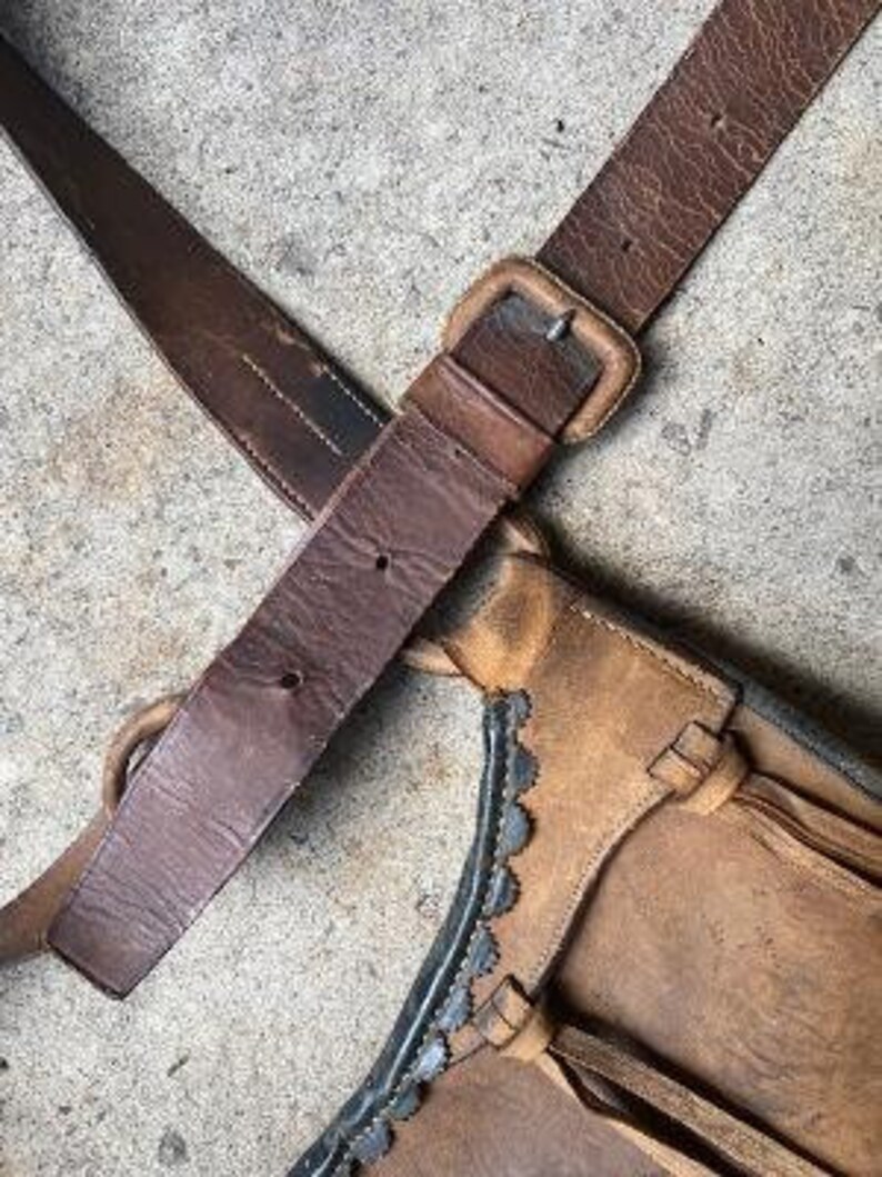 German Leather Hunters Bag Pouch With Deer Hide Dew Claws Etsy