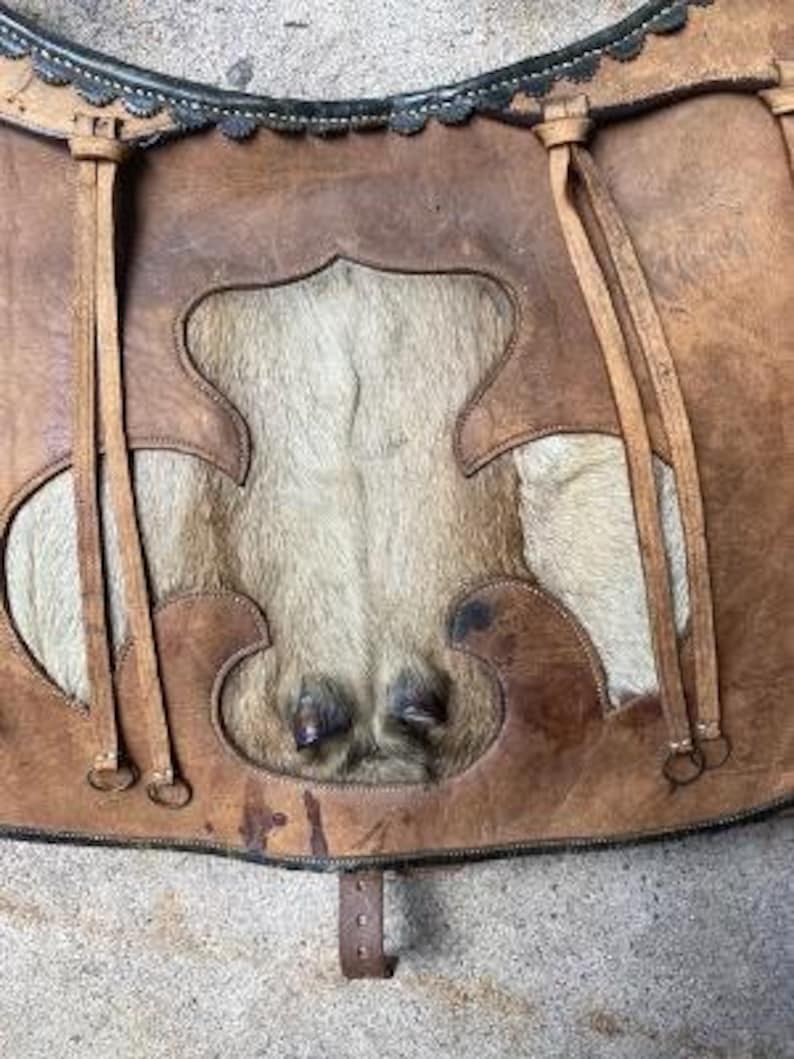 German Leather Hunters Bag Pouch With Deer Hide Dew Claws Etsy