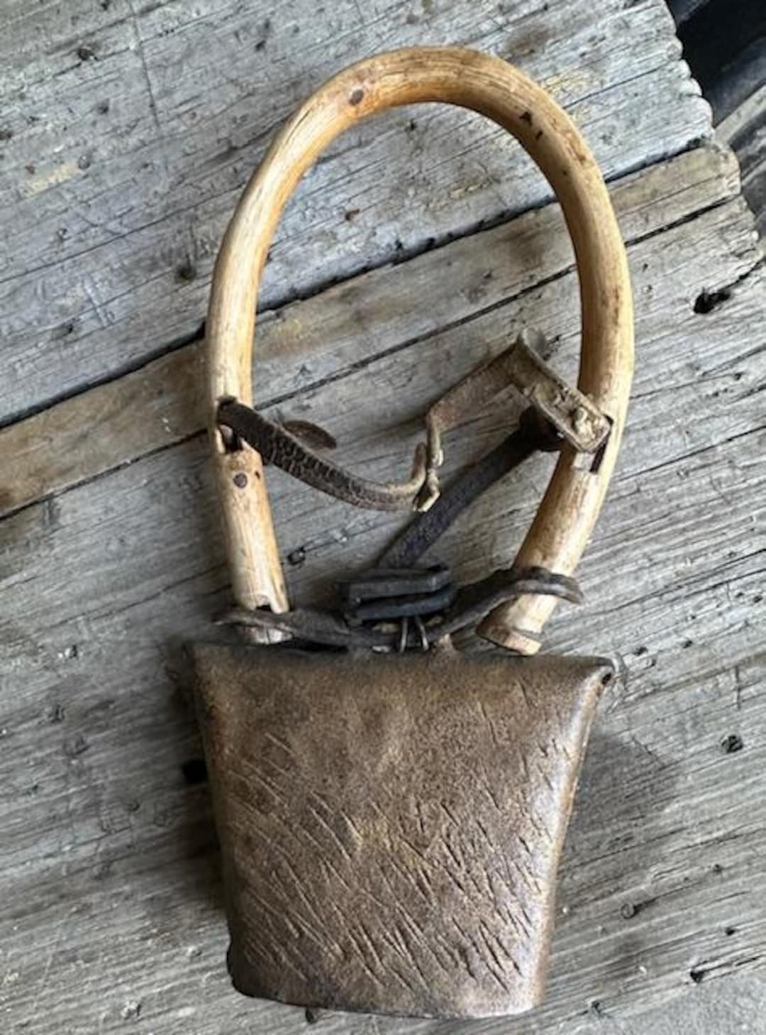 Goat Bell Ringer French Rustic Primitive Goat Bell With Wood Collar - Etsy