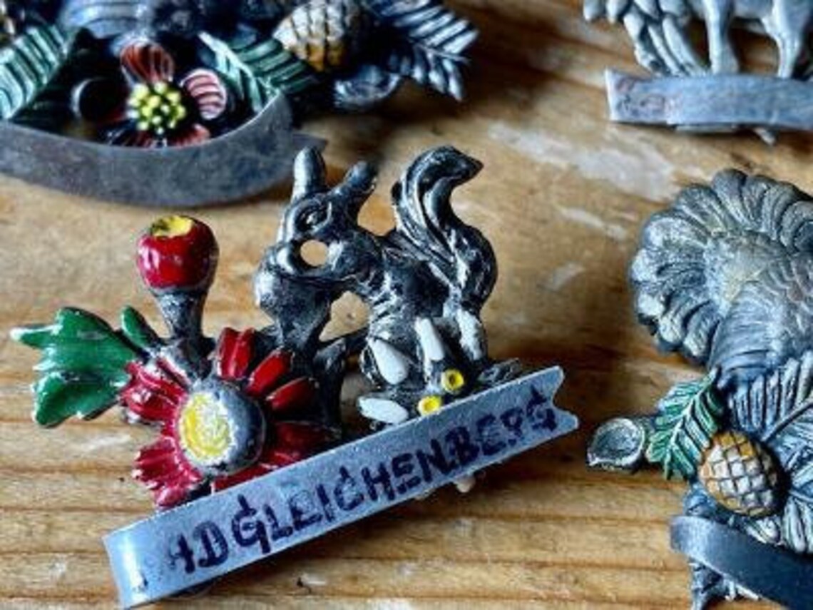 4 Animal Vintage Hiking Hat or Lapel Pins Grouse Capricallie Etsy